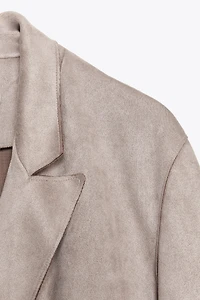 FAUX SUEDE BLAZER