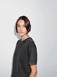 Distressed oversize T-shirt