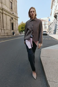 HERRINGBONE SHORT COAT