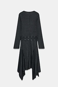 ROBE MI-LONGUE ASYMÉTRIQUE