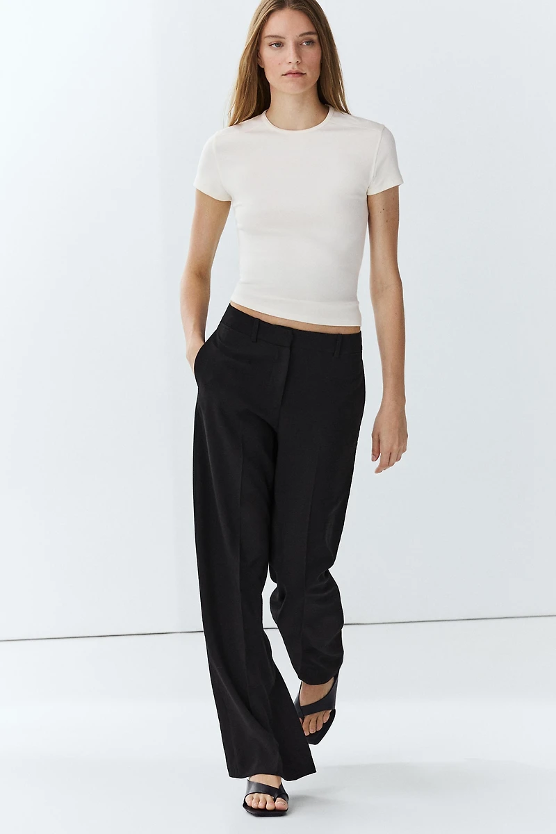Flowing straight-leg pants