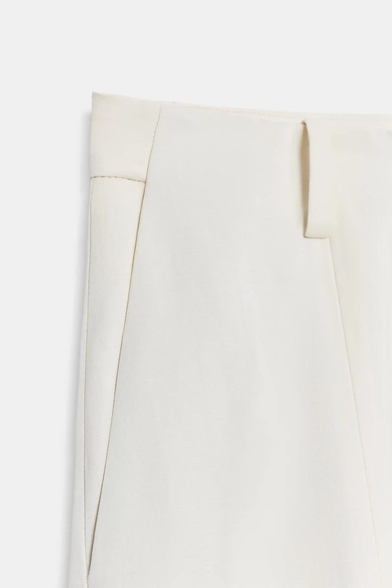 ZW COLLECTION LINEN BLEND BALLOON PANTS