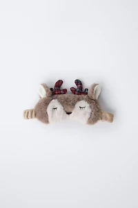 FAUX FUR REINDEER EYE MASK