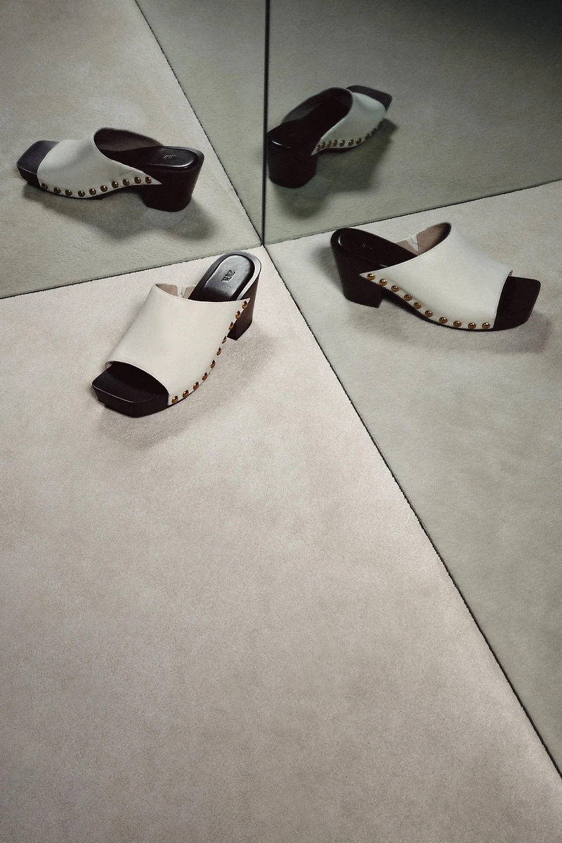 LIMITED EDITION LEATHER STUDDED WEDGES