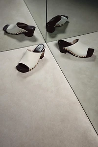 LIMITED EDITION LEATHER STUDDED WEDGES