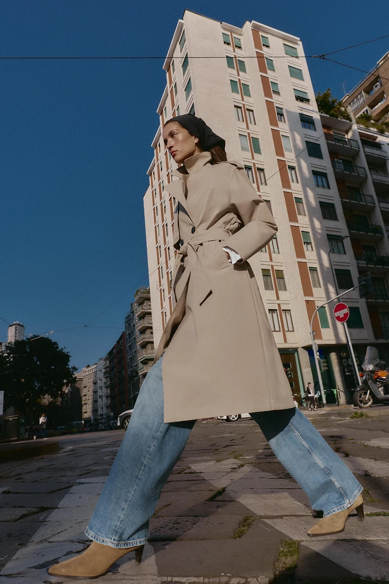 TRENCH LONG CEINTURÉ WINDPROOF WATER REPELLENT
