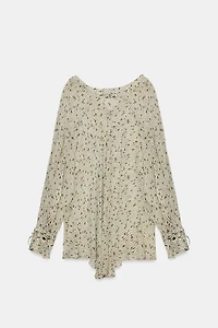 ZW COLLECTION PRINTED FLOWY SHIRT