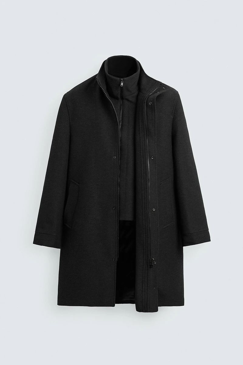 REMOVABLE COLLAR COAT