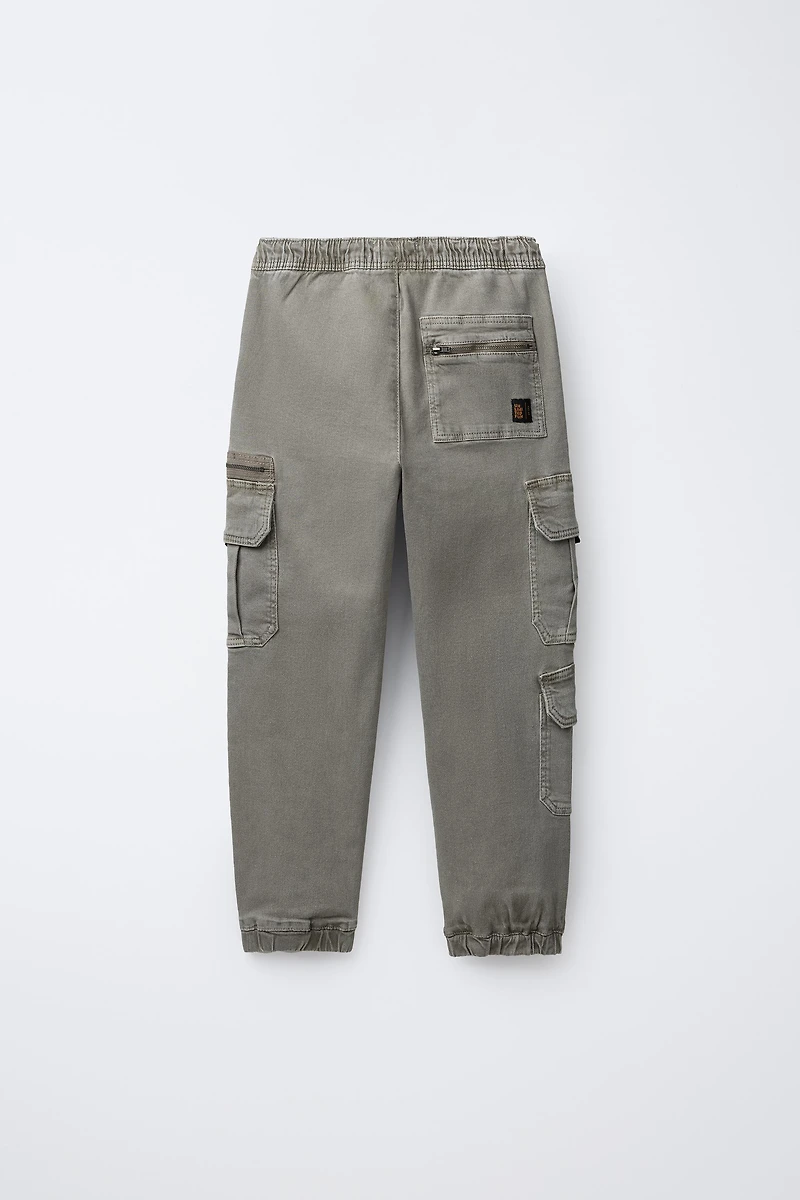 ELASTIC POCKET JOGGER PANTS