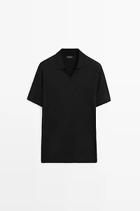 Argyle knit polo sweater