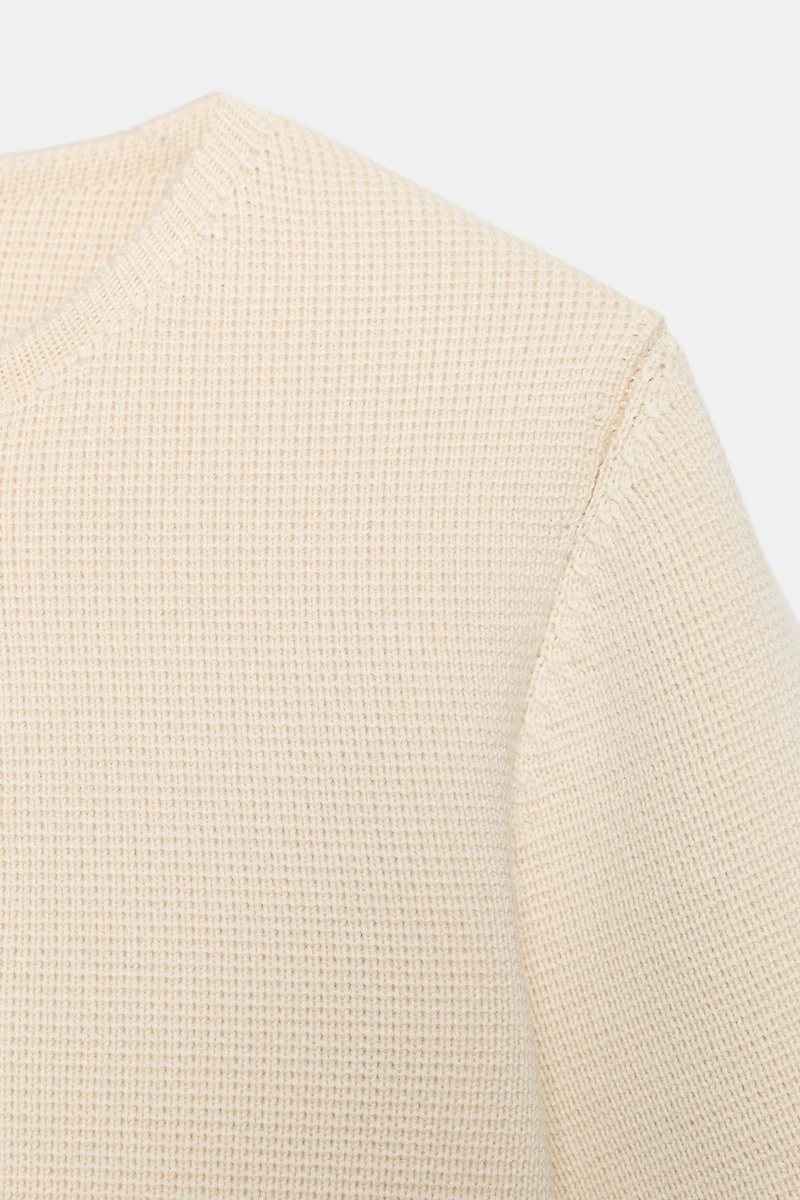 CROPPED KNIT CARDIGAN