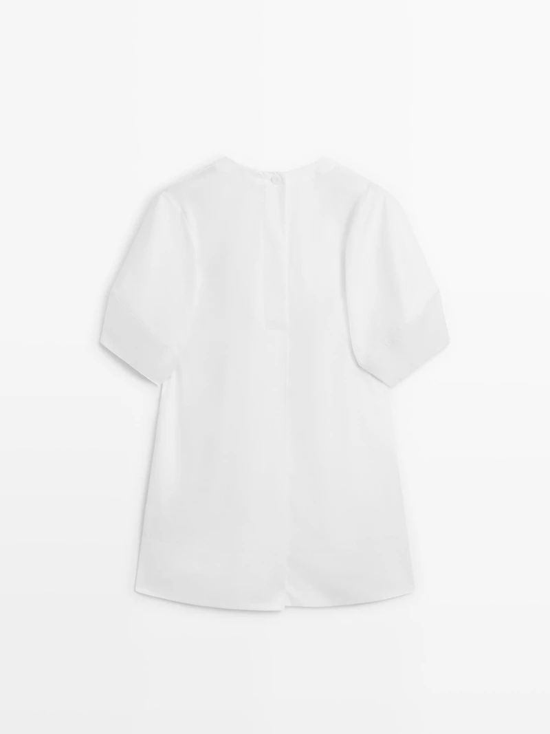 100% cotton short poplin dress