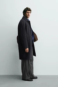 MANTEAU STRUCTURÉ AVEC LAINE
