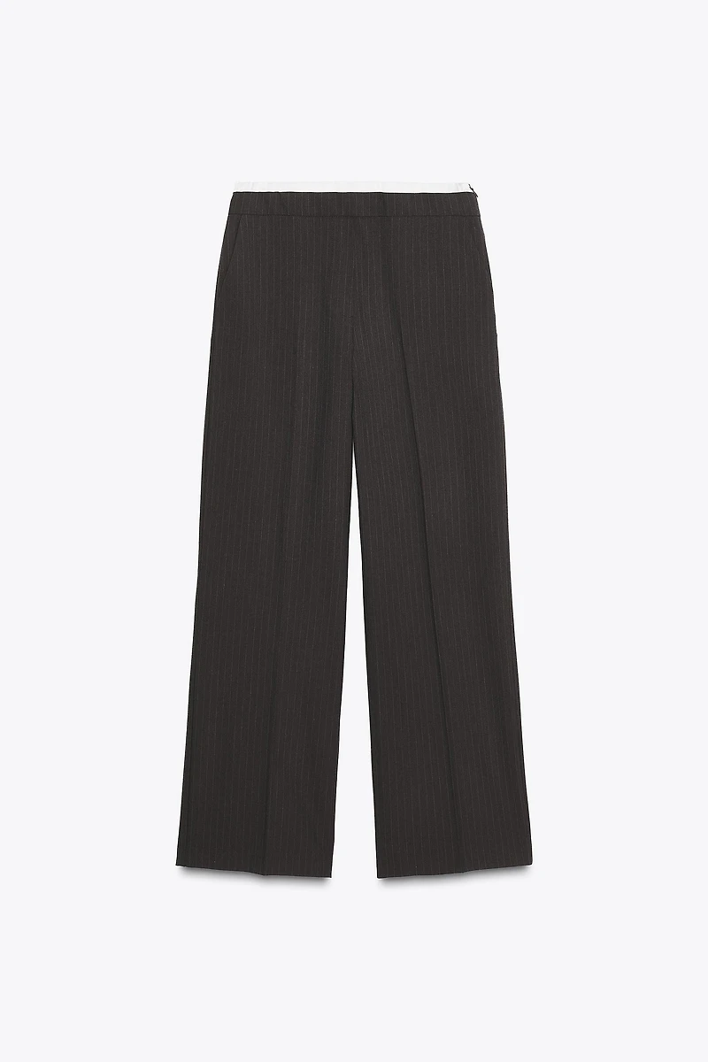DOUBLE WAIST STRAIGHT LEG PANTS