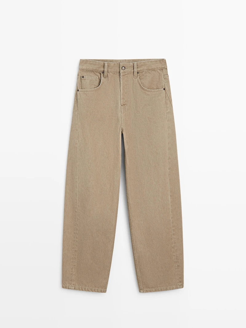 Mid-waist balloon fit jeans