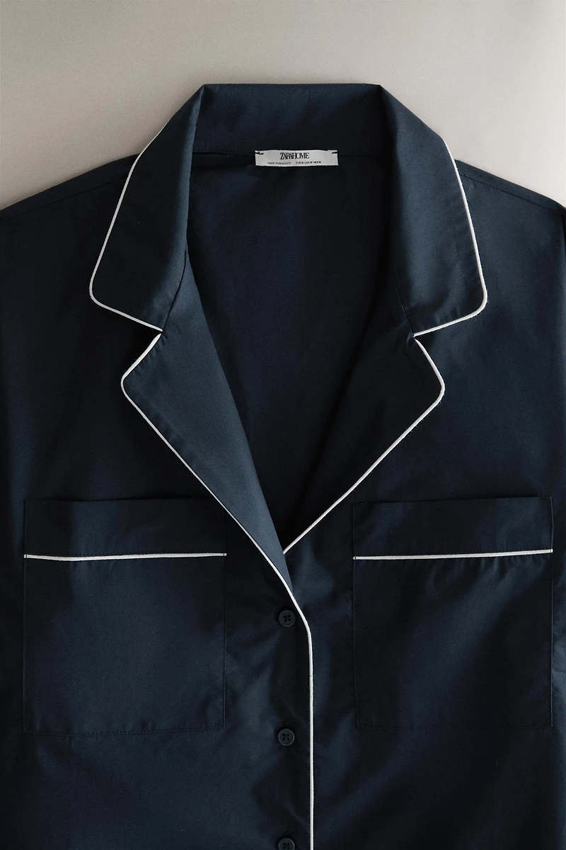 CHEMISE COTON PASSEPOIL