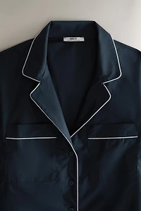 CHEMISE COTON PASSEPOIL