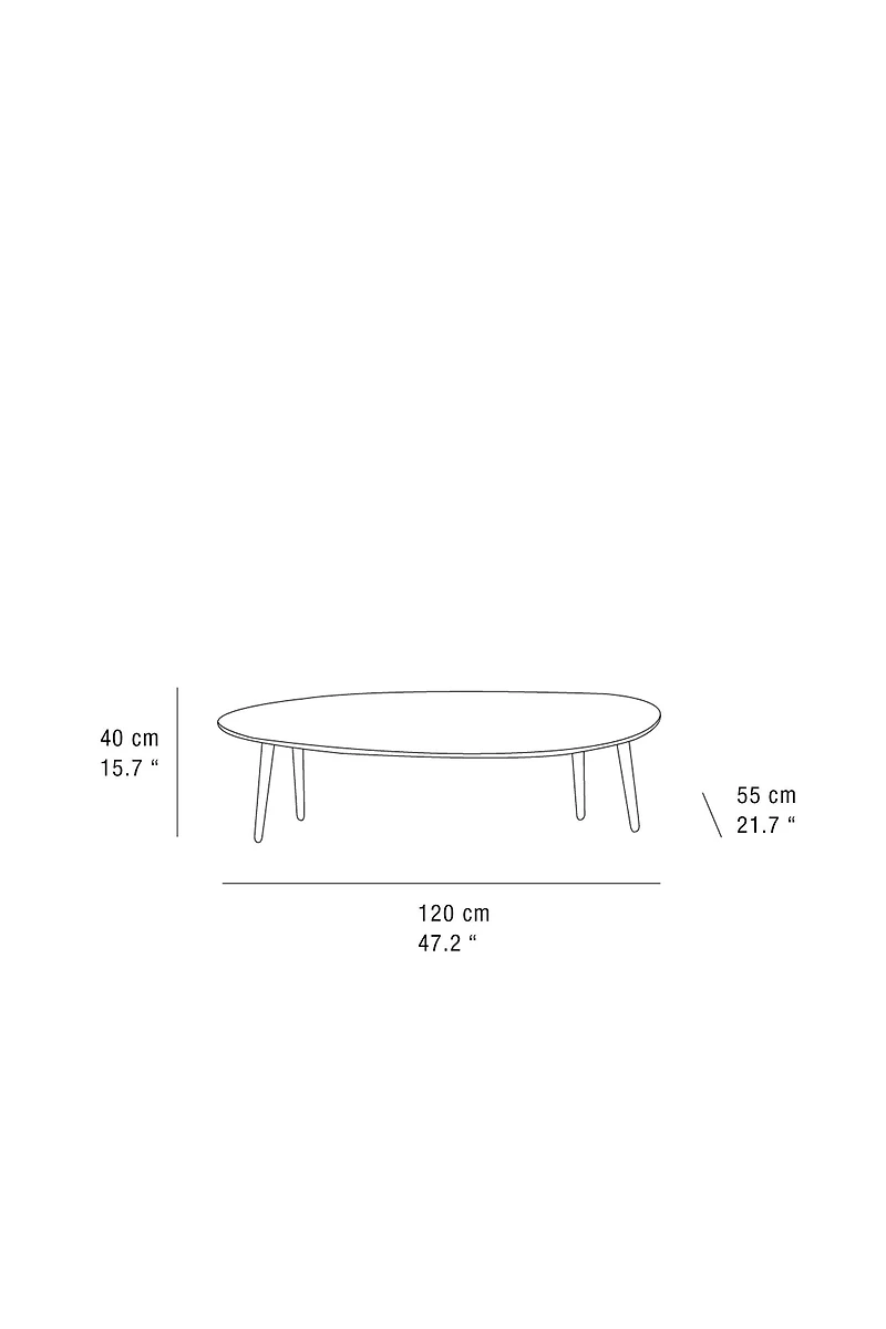 BEVELED WOODEN COFFEE TABLE