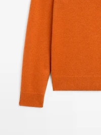 V-neck knit sweater