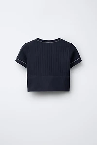 T-SHIRT SEAMLESS DE SPORT À LISERÉS BRILLANTS