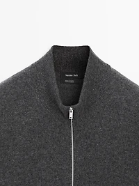 100% cashmere zip-up cardigan