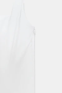POPLIN GODET MIDI DRESS