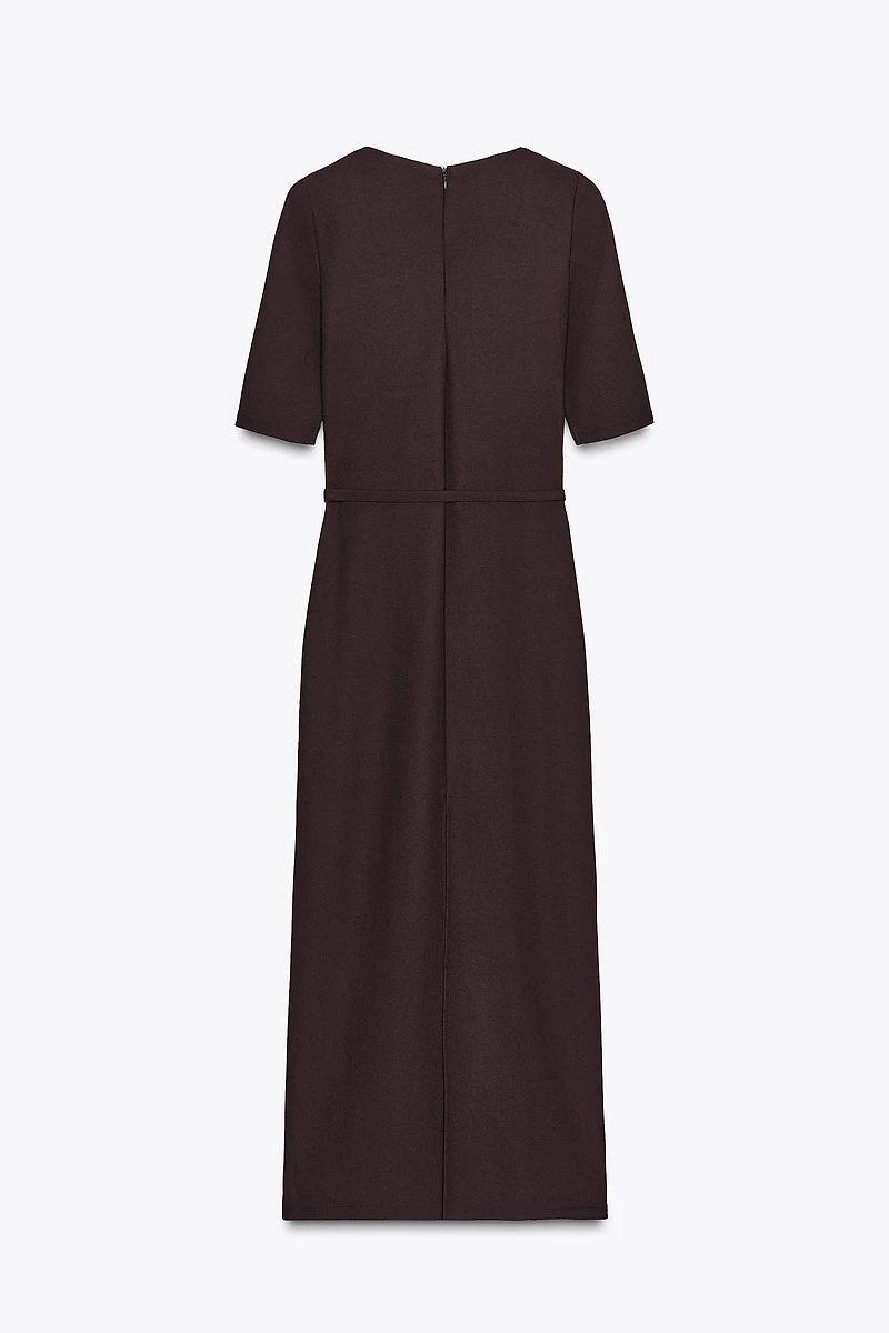 BELTED LONG DRESS