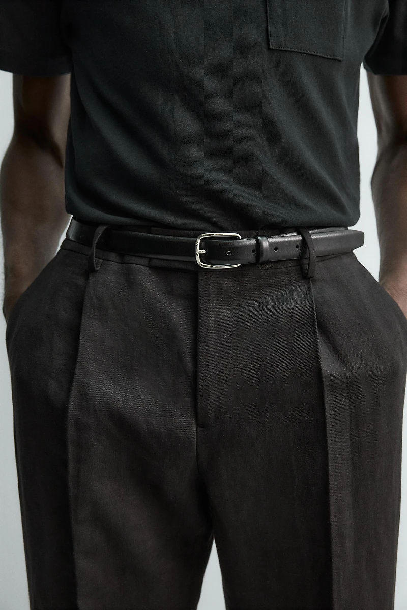 LEATHER BELT AARON LEVINE X ZARA