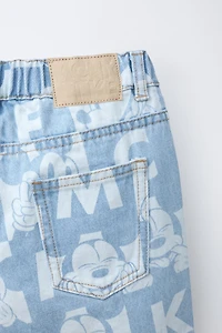 MICKEY MOUSE © DISNEY CHECKERBOARD DENIM SHORTS