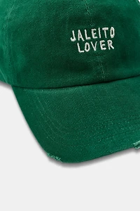 EMBROIDERED TEXT TWILL CAP