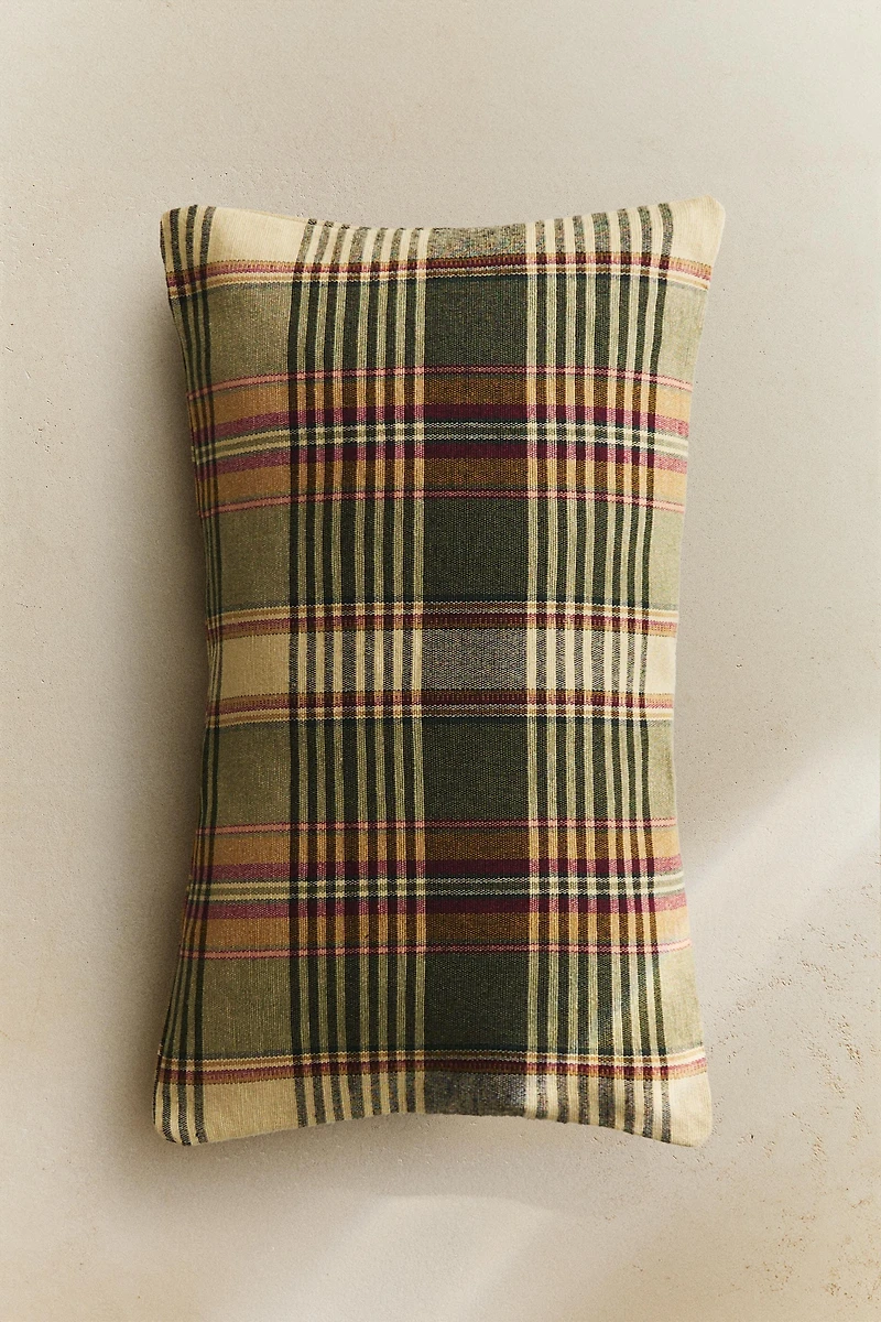 CHECK THROW PILLOW COVER