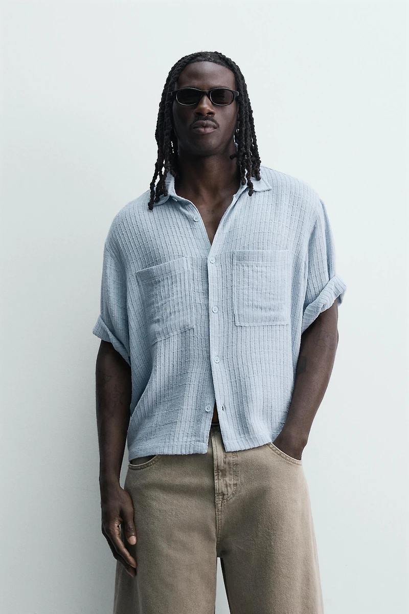 CHEMISE RELAXED FIT TEXTURÉE