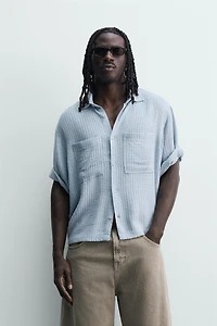 CHEMISE RELAXED FIT TEXTURÉE