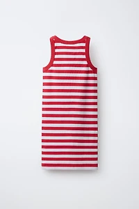 EMBROIDERED RIB DRESS