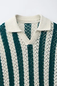 POLO EN MAILLE À RAYURES FOOTBALL