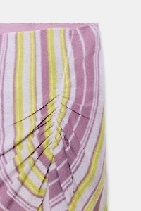 STRIPED KNIT LONG SKORT