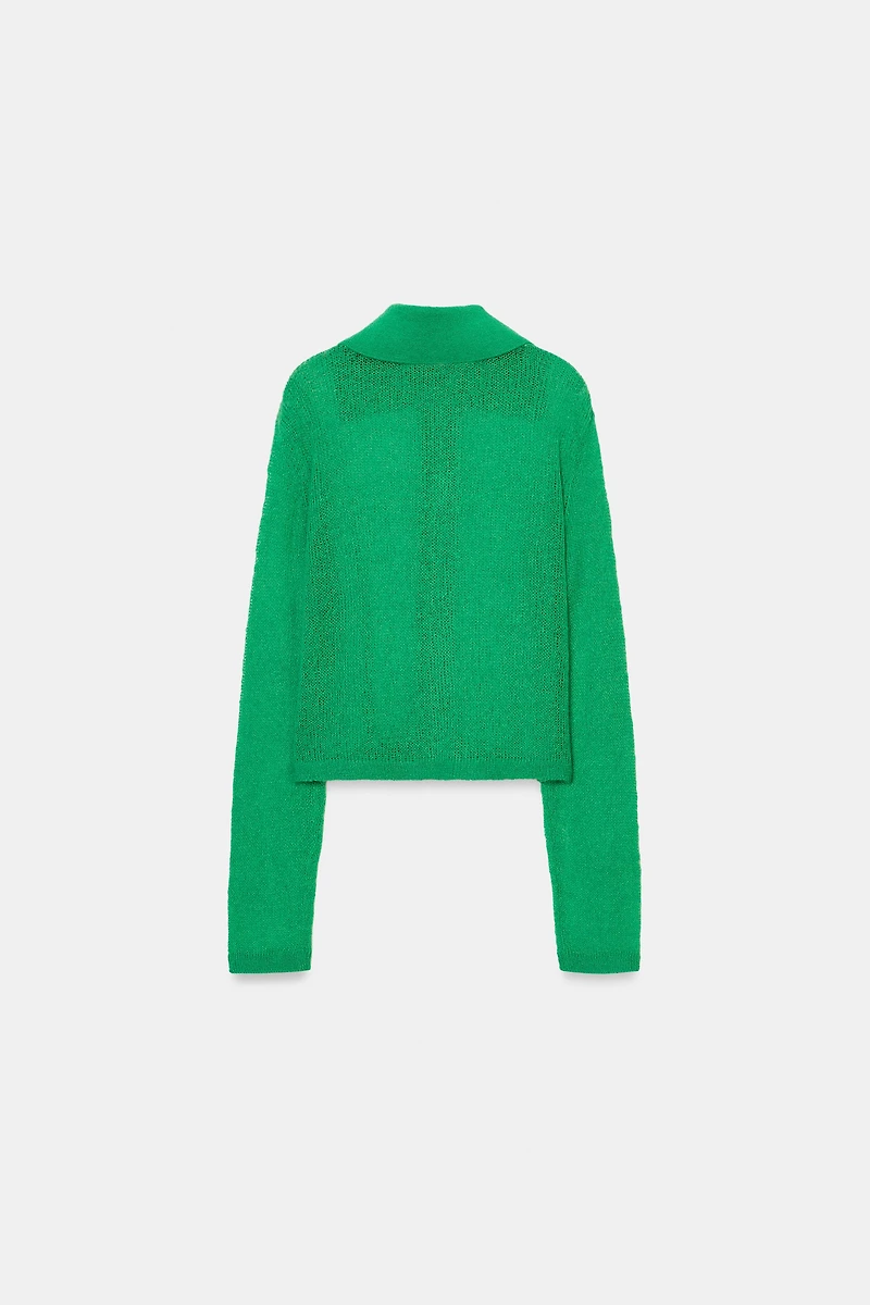 GILET EN MAILLE COL POLO