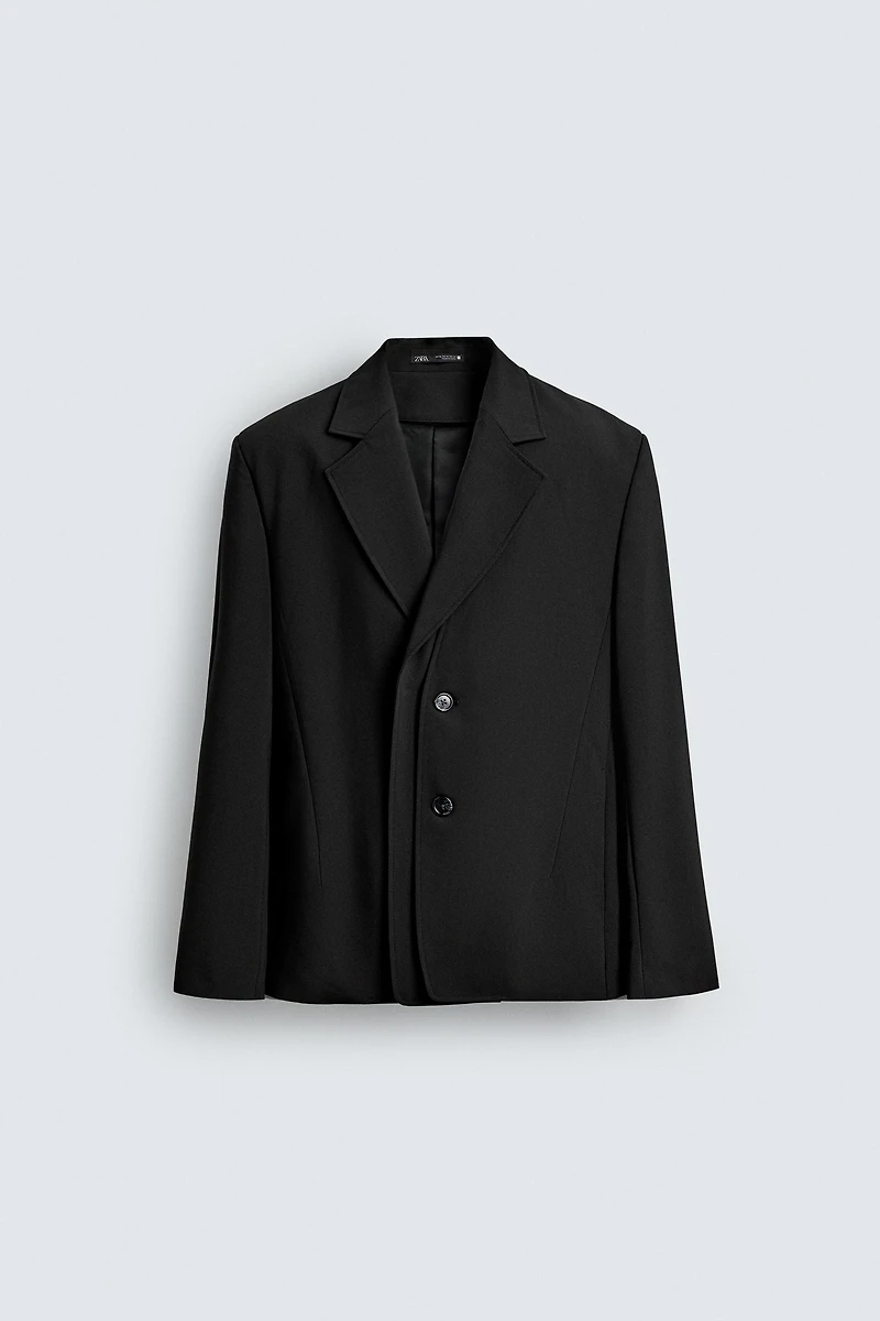 SUIT JACKET WITH REMOVABLE LAPEL