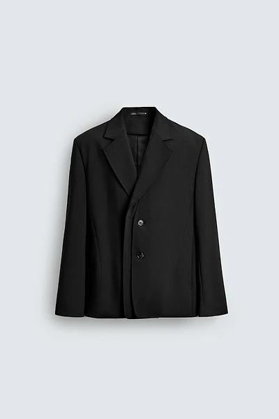 SUIT JACKET WITH REMOVABLE LAPEL