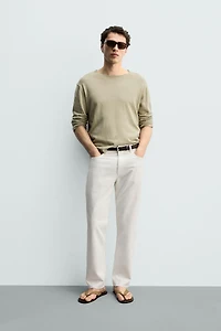 IRREGULAR HEM STRAIGHT FIT JEANS
