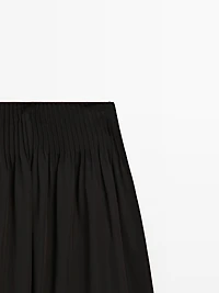 Pantalon wide leg ample fluide