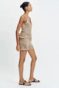 POINTELLE KNIT SHORTS