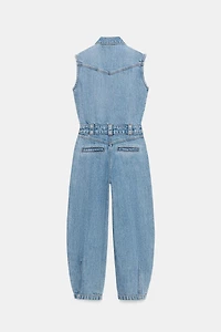 Z1975 BALLOON LEG DENIM JUMPSUIT