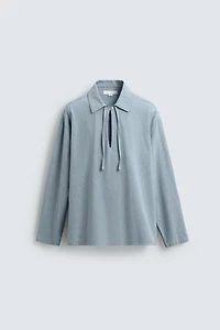 LIGHTWEIGHT DENIM POLO SHIRT