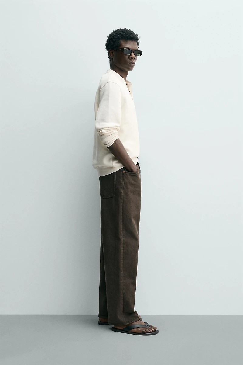 TEXTURED HENLEY SHIRT