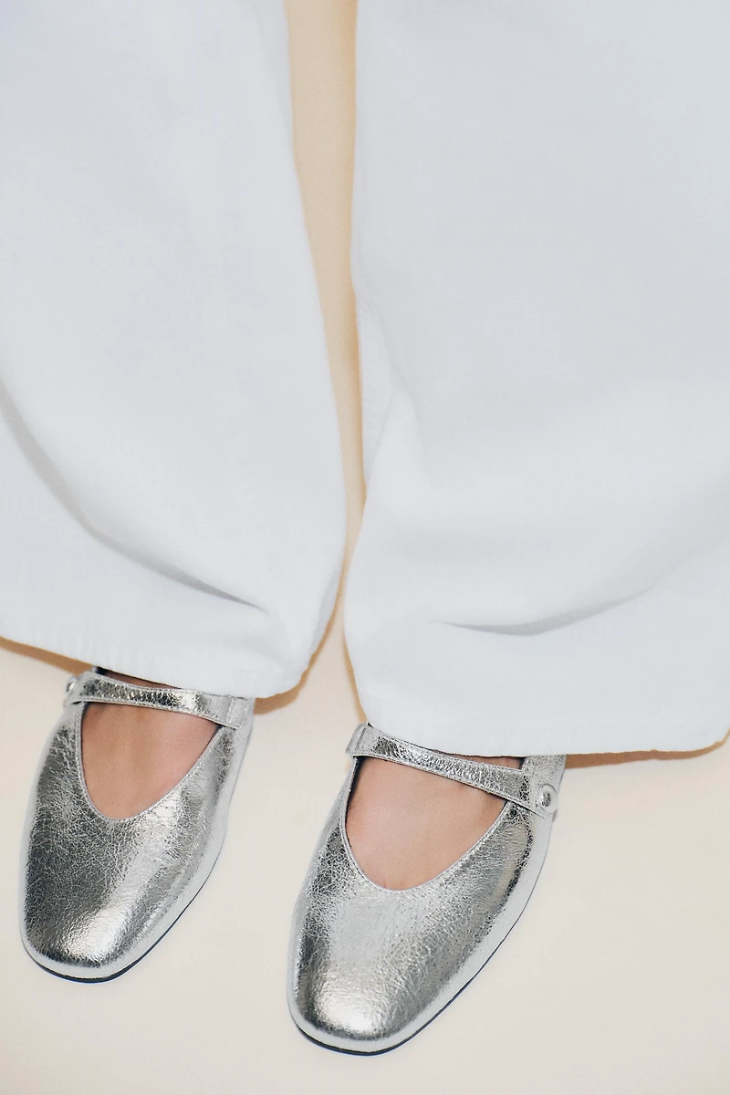 BALLERINES EFFET MÉTALLISÉ