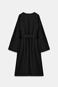 MANTEAU CEINTURE 100% LIN ZW COLLECTION