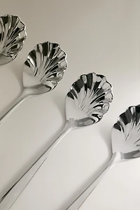 SHELL STEEL DESSERT SPOONS (PACK OF 4)