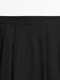 Midi skirt with box pleats