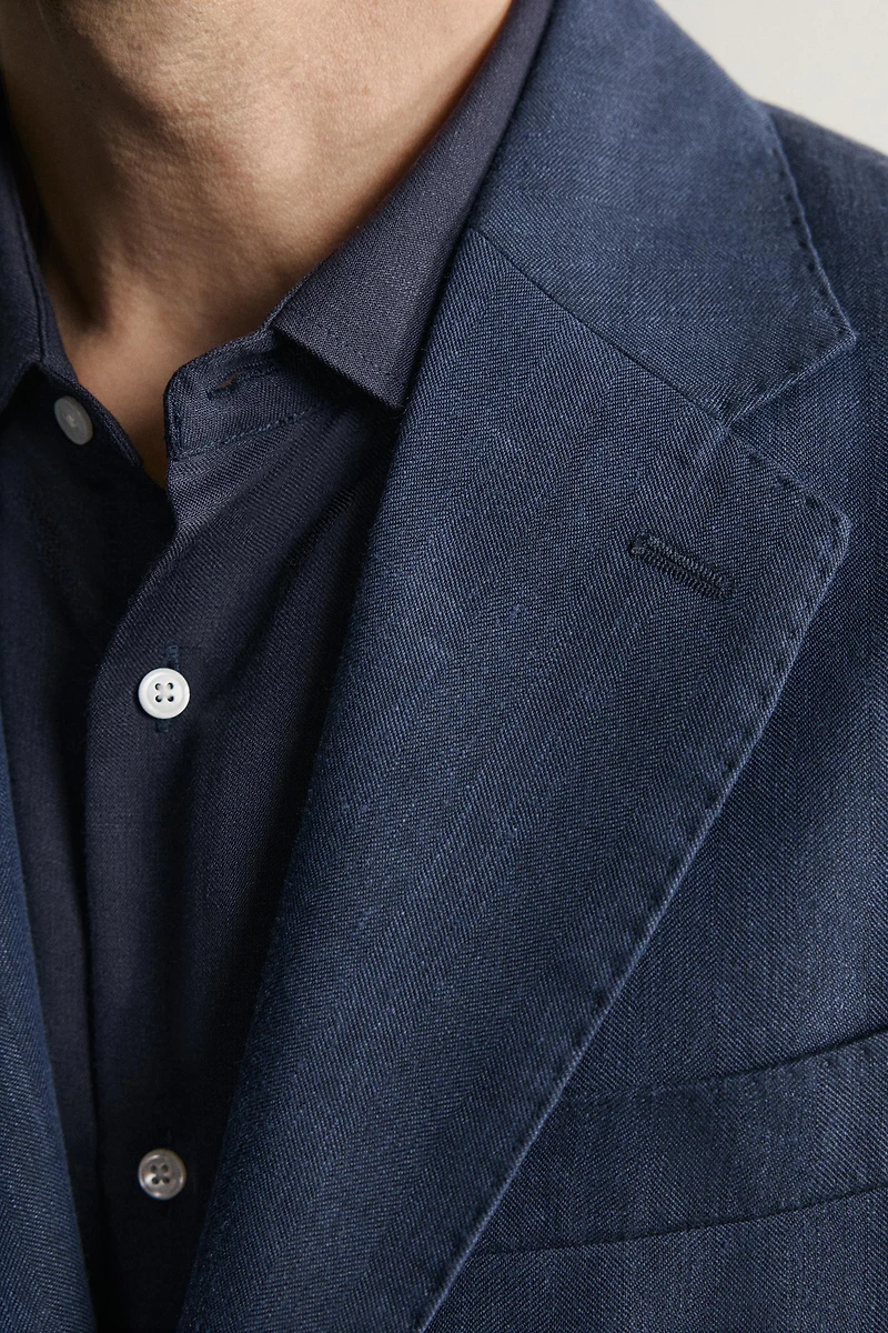 LINEN - WOOL REGULAR FIT SUIT BLAZER